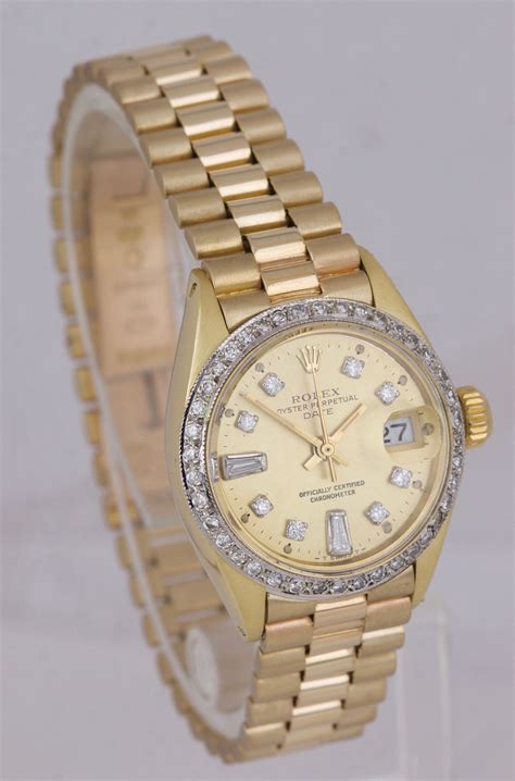 gold womens rolex watch|18k gold rolex women's watch.